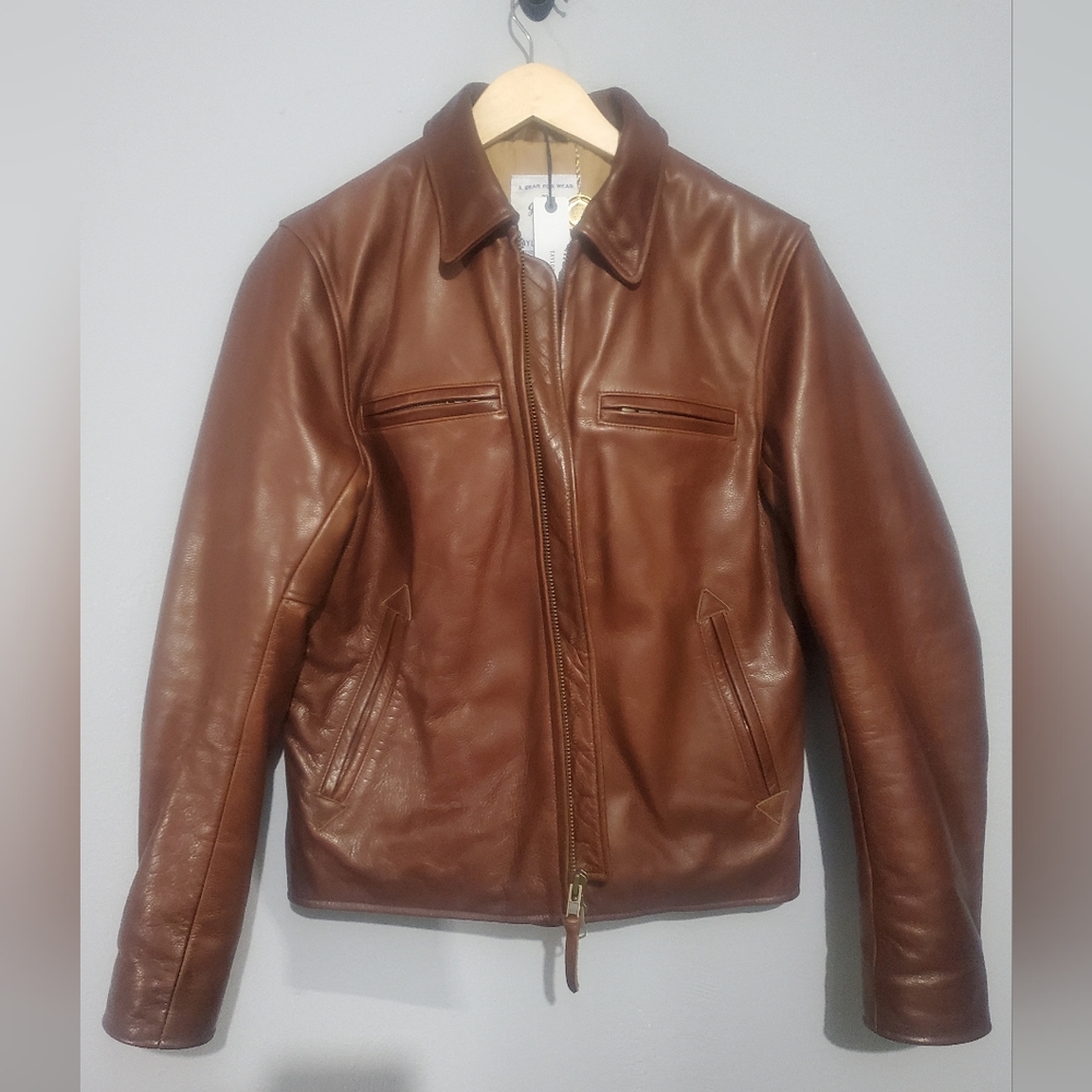 Taylor Stitch Moto Jacket in Espresso Steerhide NWT Sz 38